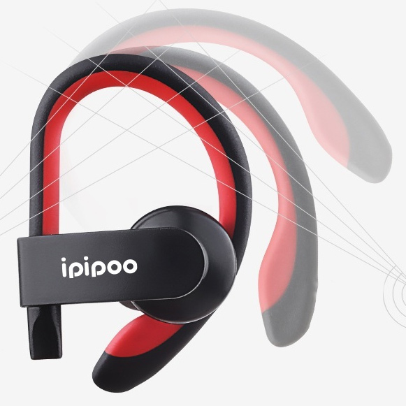 Sportovní bezdrátová Bluetooth sluchátka s hákem za uši Ipipoo IL98BL.